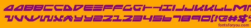 seariderfalconexpandital Font – Purple Fonts on Orange Background