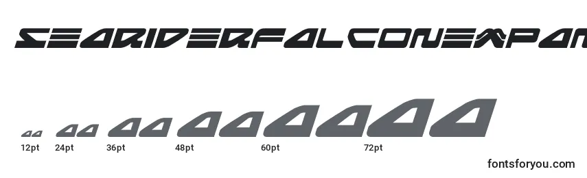 Размеры шрифта Seariderfalconexpandital (139890)