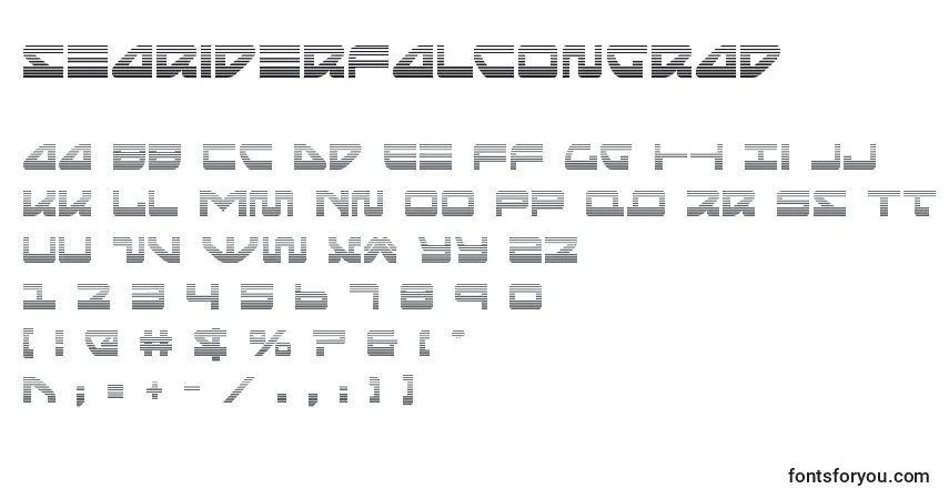 Schriftart Seariderfalcongrad (139893) – Alphabet, Zahlen, spezielle Symbole