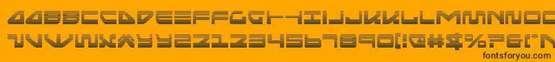seariderfalcongrad-Schriftart – Schwarze Schriften auf orangefarbenem Hintergrund