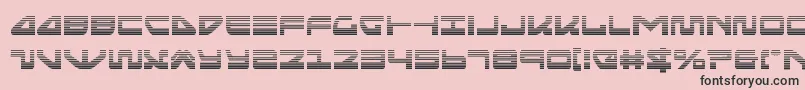 seariderfalcongrad-fontti – mustat fontit vaaleanpunaisella taustalla