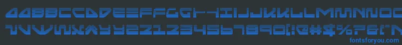 seariderfalcongrad Font – Blue Fonts on Black Background