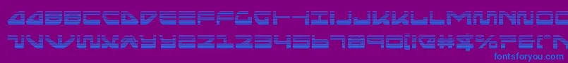 フォントseariderfalcongrad – 紫色の背景に青い文字