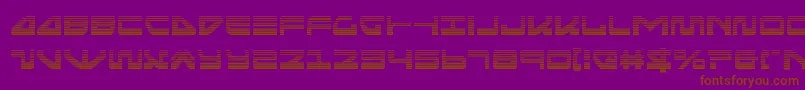 seariderfalcongrad-Schriftart – Braune Schriften auf violettem Hintergrund