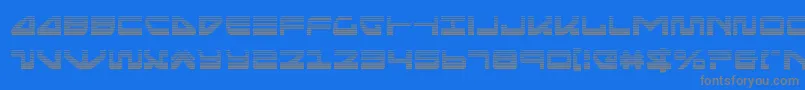 フォントseariderfalcongrad – 青い背景に灰色の文字