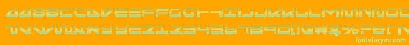Шрифт seariderfalcongrad – зелёные шрифты на оранжевом фоне
