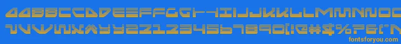 Шрифт seariderfalcongrad – оранжевые шрифты на синем фоне