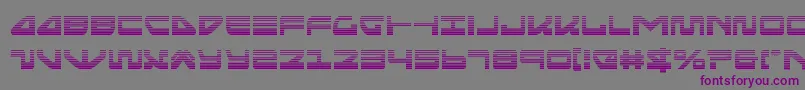 フォントseariderfalcongrad – 紫色のフォント、灰色の背景