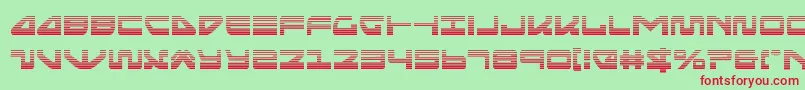 seariderfalcongrad-fontti – punaiset fontit vihreällä taustalla