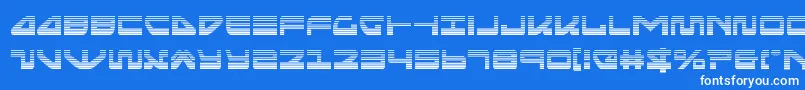 Шрифт seariderfalcongrad – белые шрифты на синем фоне