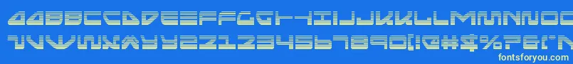 seariderfalcongrad-fontti – keltaiset fontit sinisellä taustalla