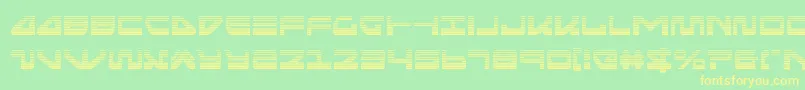 seariderfalcongrad-fontti – keltaiset fontit vihreällä taustalla