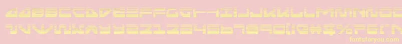 seariderfalcongrad-Schriftart – Gelbe Schriften auf rosa Hintergrund