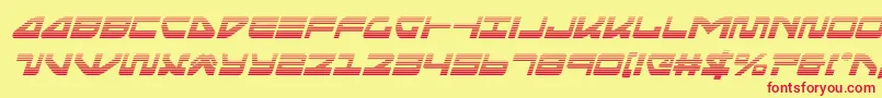 seariderfalcongradital-Schriftart – Rote Schriften auf gelbem Hintergrund
