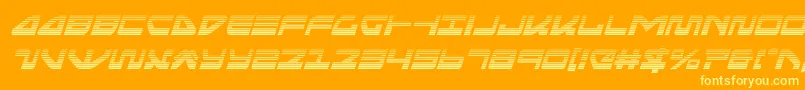 seariderfalcongradital Font – Yellow Fonts on Orange Background