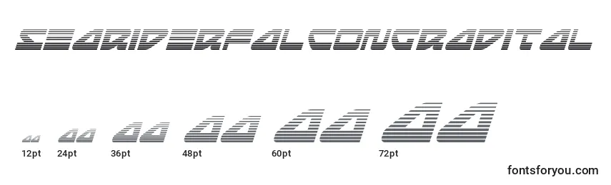 Размеры шрифта Seariderfalcongradital (139894)