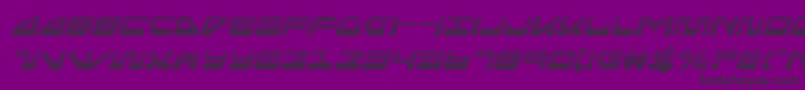 Шрифт seariderfalcongradital – чёрные шрифты на фиолетовом фоне