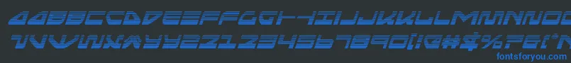 seariderfalcongradital Font – Blue Fonts on Black Background