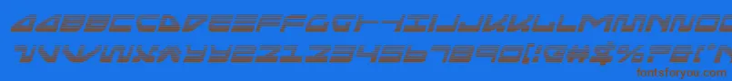 フォントseariderfalcongradital – 茶色の文字が青い背景にあります。