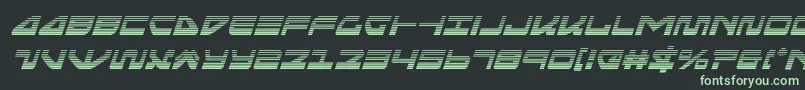 seariderfalcongradital Font – Green Fonts on Black Background