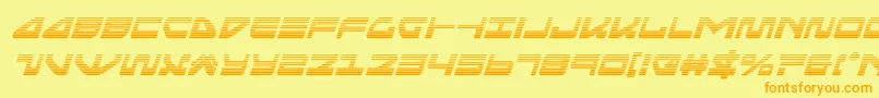 seariderfalcongradital Font – Orange Fonts on Yellow Background