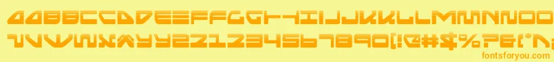 seariderfalconhalf Font – Orange Fonts on Yellow Background