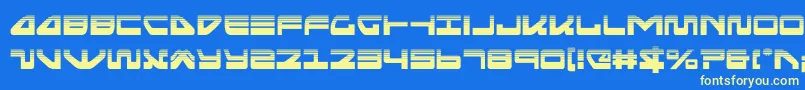 seariderfalconhalf Font – Yellow Fonts on Blue Background