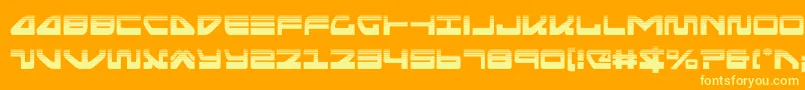 Шрифт seariderfalconhalf – жёлтые шрифты на оранжевом фоне