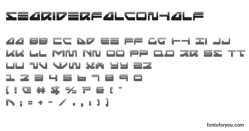 Schriftart Seariderfalconhalf (139897) – Alphabet, Zahlen, spezielle Symbole