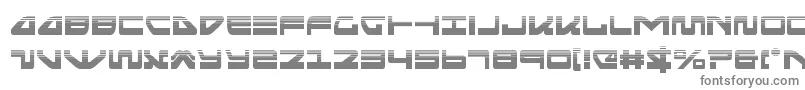 seariderfalconhalf-fontti – harmaat kirjasimet valkoisella taustalla