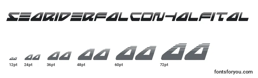 Размеры шрифта Seariderfalconhalfital (139898)