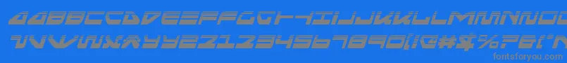 フォントseariderfalconhalfital – 青い背景に灰色の文字