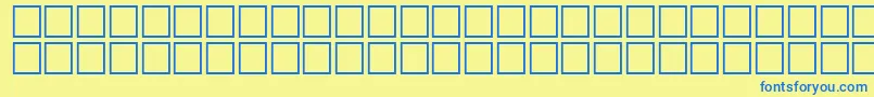 Math2Regular-fontti – siniset fontit keltaisella taustalla