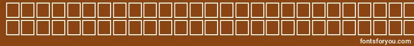 Math2Regular-fontti – valkoiset fontit ruskealla taustalla