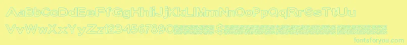 fuente Dropinside – Fuentes Verdes Sobre Fondo Amarillo