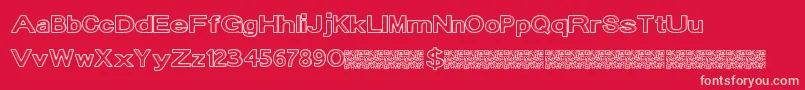 Dropinside Font – Pink Fonts on Red Background