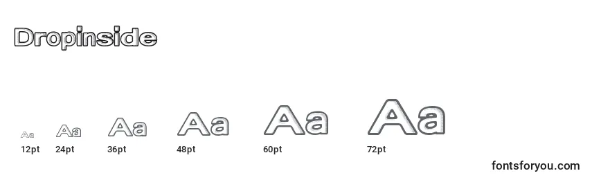 Dropinside Font Sizes