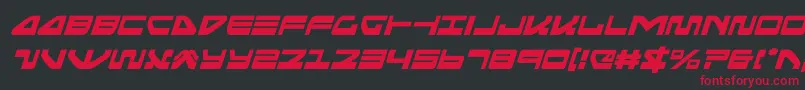 seariderfalconital Font – Red Fonts on Black Background