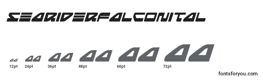 Размеры шрифта Seariderfalconital (139901)