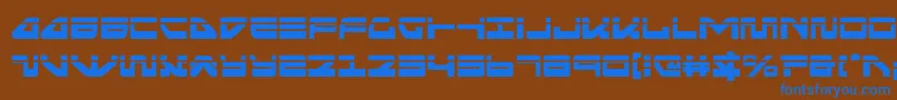 Weitere Informationen zur seariderfalconlaser-Schriftart seariderfalconlaser-Schriftart – Blaue Schriften auf braunem Hintergrund