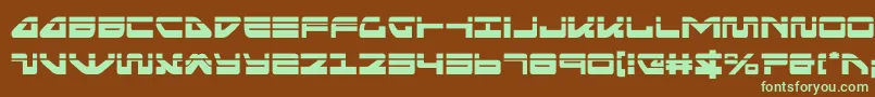 seariderfalconlaser-fontti – vihreät fontit ruskealla taustalla
