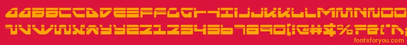 フォントseariderfalconlaser – 赤い背景にオレンジの文字