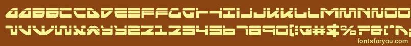seariderfalconlaser-fontti – keltaiset fontit ruskealla taustalla