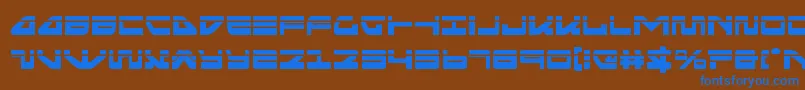 Шрифт seariderfalconlaser – синие шрифты на коричневом фоне