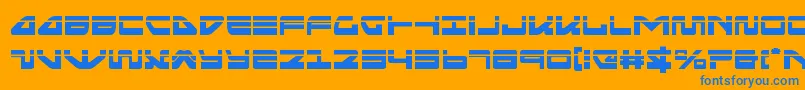 Шрифт seariderfalconlaser – синие шрифты на оранжевом фоне