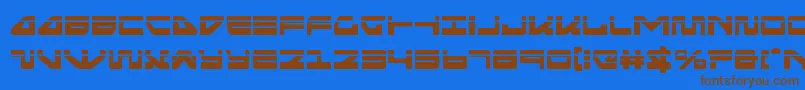 Шрифт seariderfalconlaser – коричневые шрифты на синем фоне