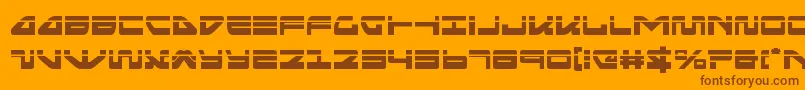 フォントseariderfalconlaser – オレンジの背景に茶色のフォント