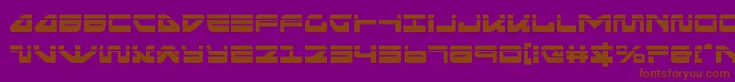 seariderfalconlaser-fontti – ruskeat fontit violetilla taustalla