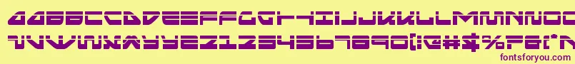seariderfalconlaser-fontti – violetit fontit keltaisella taustalla