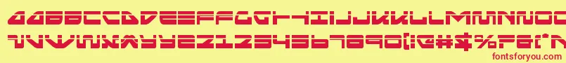 seariderfalconlaser-fontti – punaiset fontit keltaisella taustalla